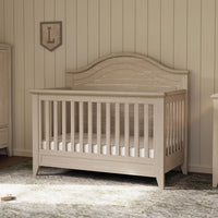 M34401SDB,Beckett Rustic 4-in-1 Convertible Curve Top Crib in Sandbar