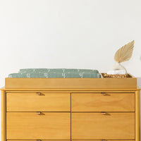 T27137,Ocean Waves Quilted Muslin Changing Pad Cover Ocean Waves Quilted Muslin Changing Pad Cover