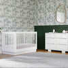 M8601KW,Harlow 3-in-1 Convertible Crib w/Toddler Bed Conversion Kit in White/Acrylic