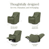 M27787OB,Devon Recliner and Swivel Glider in Olive Boucle