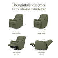 M27787OB,Devon Recliner and Swivel Glider in Olive Boucle