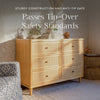 M23716HYHC,Marin with Cane 6 Drawer Assembled Dresser in Honey and Honey Cane
