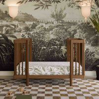 M29880NL,Pogo 8-in-1 Convertible Crib w/All-Stages Conversion Kits in Natural Walnut