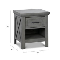 B14560WC,Emory Farmhouse Nightstand in Weathered Charcoal
