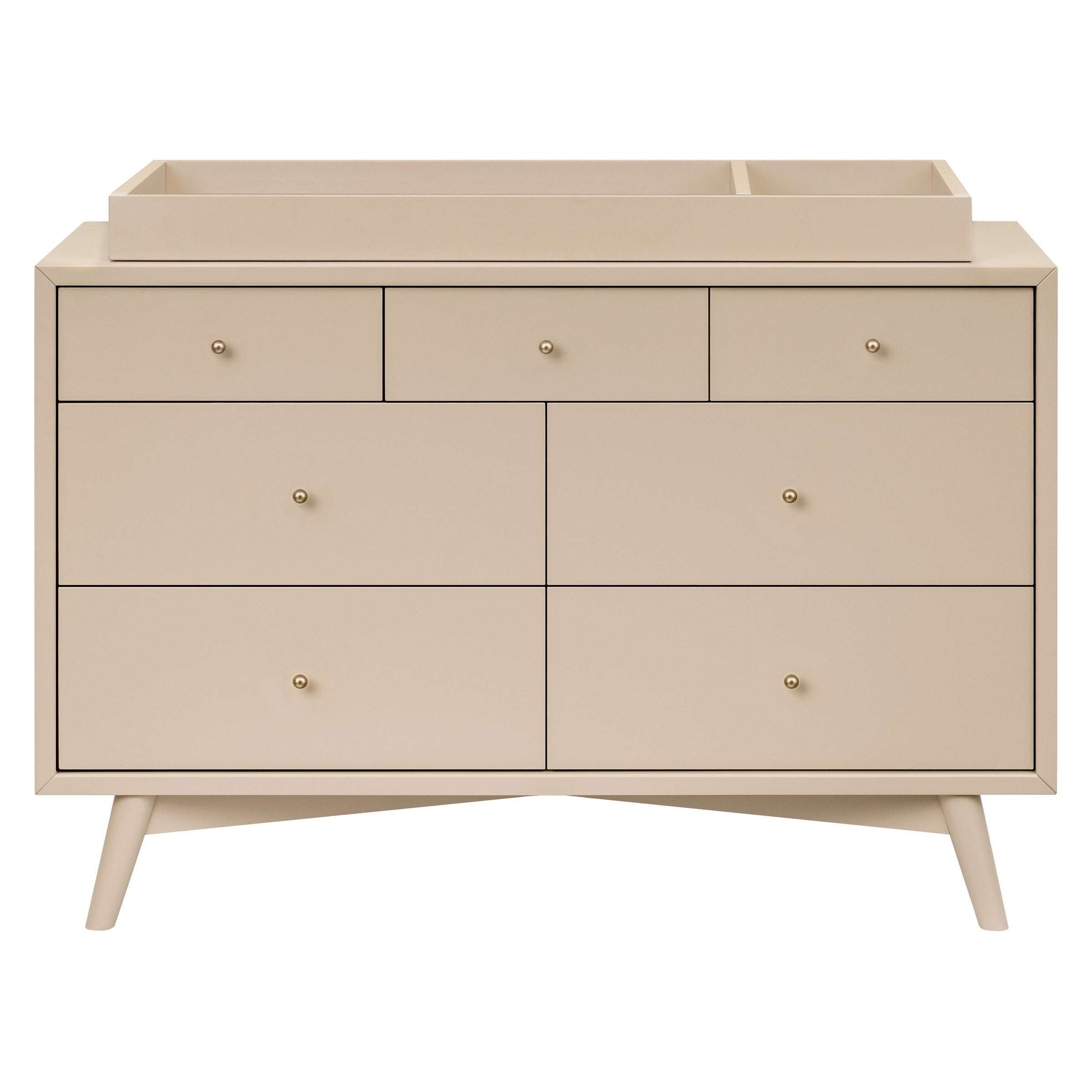 M15916TPE,Palma 7-Drawer Double Dresser  Assembled in Taupe