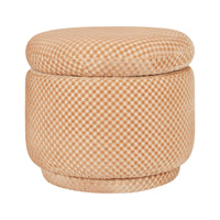 M22985CVC,Enoki Storage Ottoman in Canyon Velvet Checker