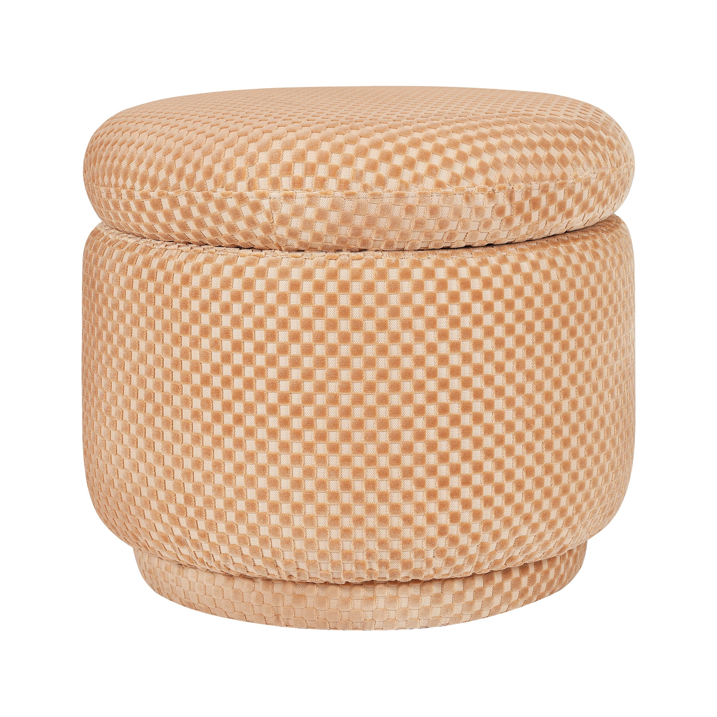 M22985CVC,Enoki Storage Ottoman in Canyon Velvet Checker