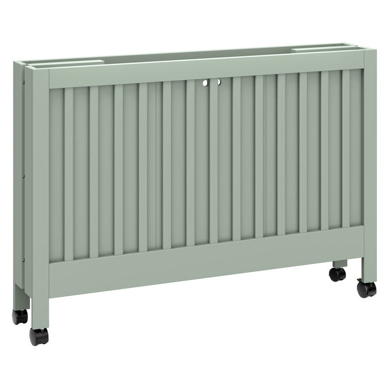 M6601LS,Maki Full Size Folding Crib w/ Toddler Bed Conversion Kit in Light Sage