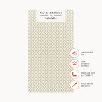 T34335JSR,Nate Berkus x Babyletto Crib Sheet in Juniper Star