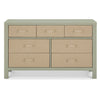 M24816FSPSEW,Eloise 7-Drawer Assembled Dresser in French Sage and Performance Sand Eco-Weave