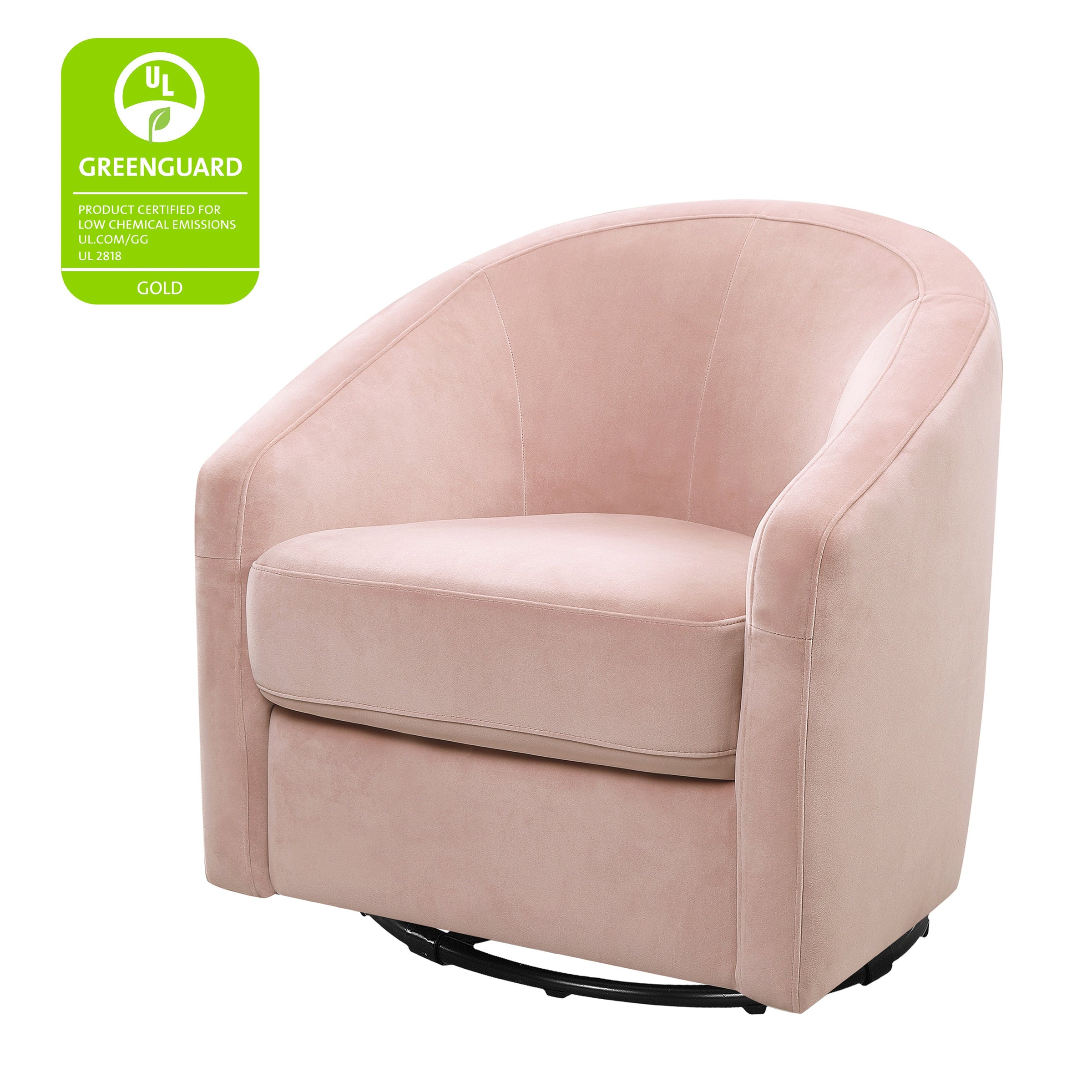 M5887BPV,Madison Swivel Glider in Blush Pink Velvet