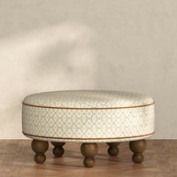 M33385OSRCTF,Nate Berkus x Babyletto Astre Ottoman in Perf Olive Star Eco-Crossweave w/Toffee feet