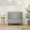 M6698G,Origami Mini Crib in Grey Finish