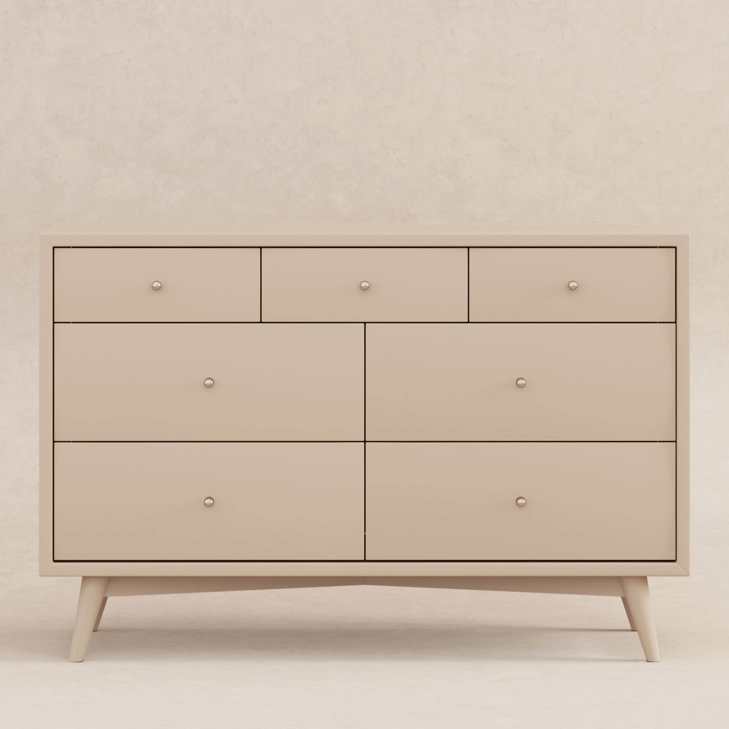 M15916TPE,Palma 7-Drawer Double Dresser  Assembled in Taupe