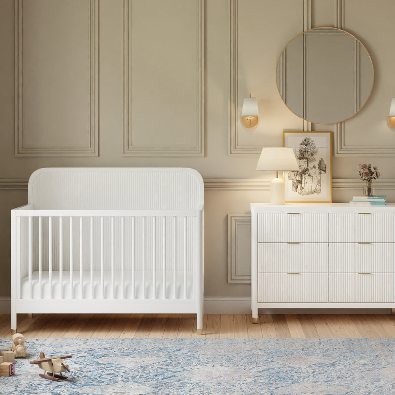 M26701RW,Brimsley Tambour 4-in-1 Convertible Crib in Warm White