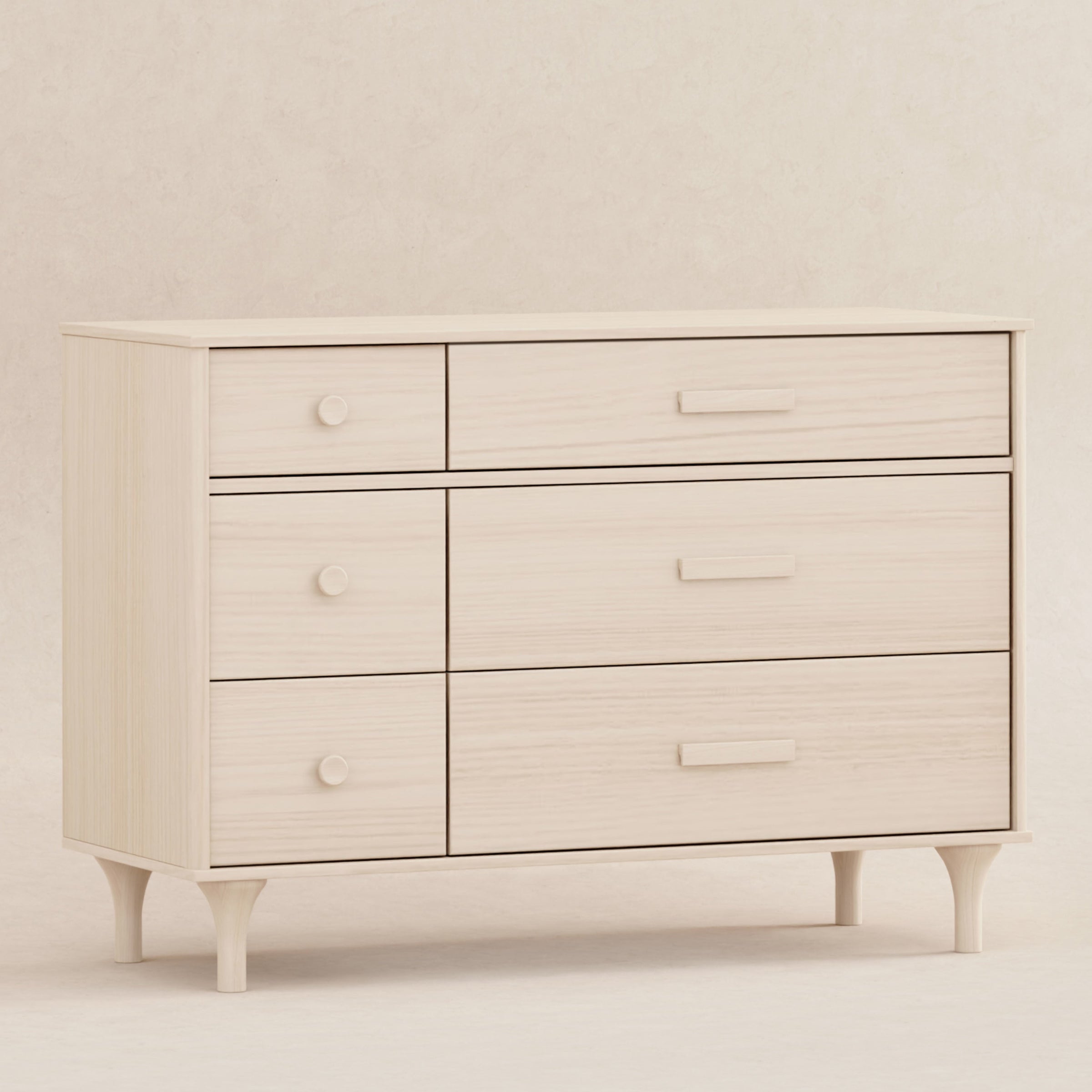 M9016NX,Lolly 6-Drawer Double Dresser  Assembled in Washed Natural