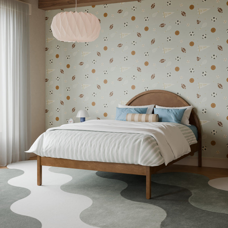 M25996NL,Bondi Full Bed in Natural Walnut