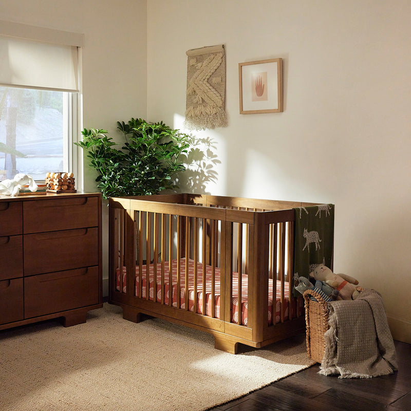 M23401NL,Yuzu 8-in-1 Convertible Crib w/All-Stages Conversion Kits in Natural Walnut