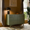 M15916OL,Palma 7-Drawer Double Dresser  Assembled in Olive