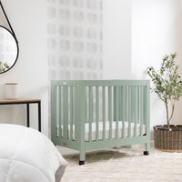 M6698LS,Origami Mini Crib in Light Sage