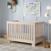 M6701NX,Modo 3-in-1 Convertible Crib w/Toddler Bed Conversion Kit in Washed Natural