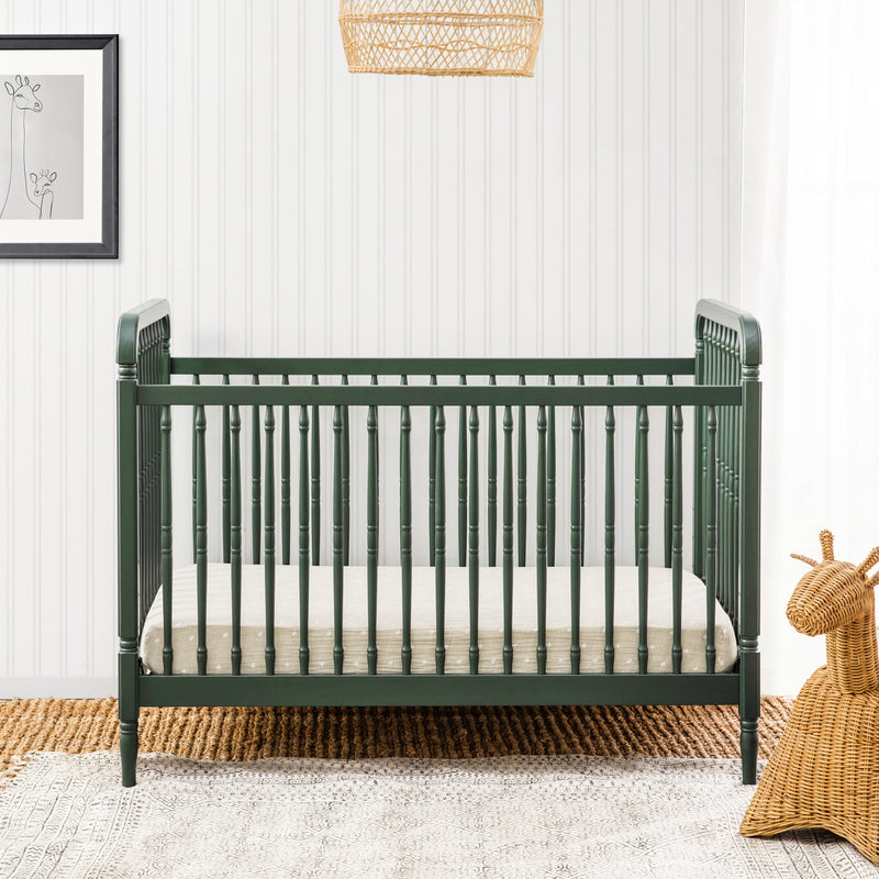 M7101FRGR,Liberty 3-in-1 Convertible Spindle Crib w/Toddler Bed Conversion Kit in Forest Green