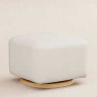 M26385PCMEWLB,Kiwi Gliding Ottoman in Performance Cream Eco-Weave w/ Light Wood Base
