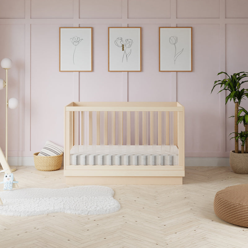 M8601KNX,Harlow 3-in-1 Convertible Crib w/Toddler Bed Conversion Kit in Washed Natural/