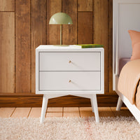 M15960W,Palma Nightstand  Assembled in White