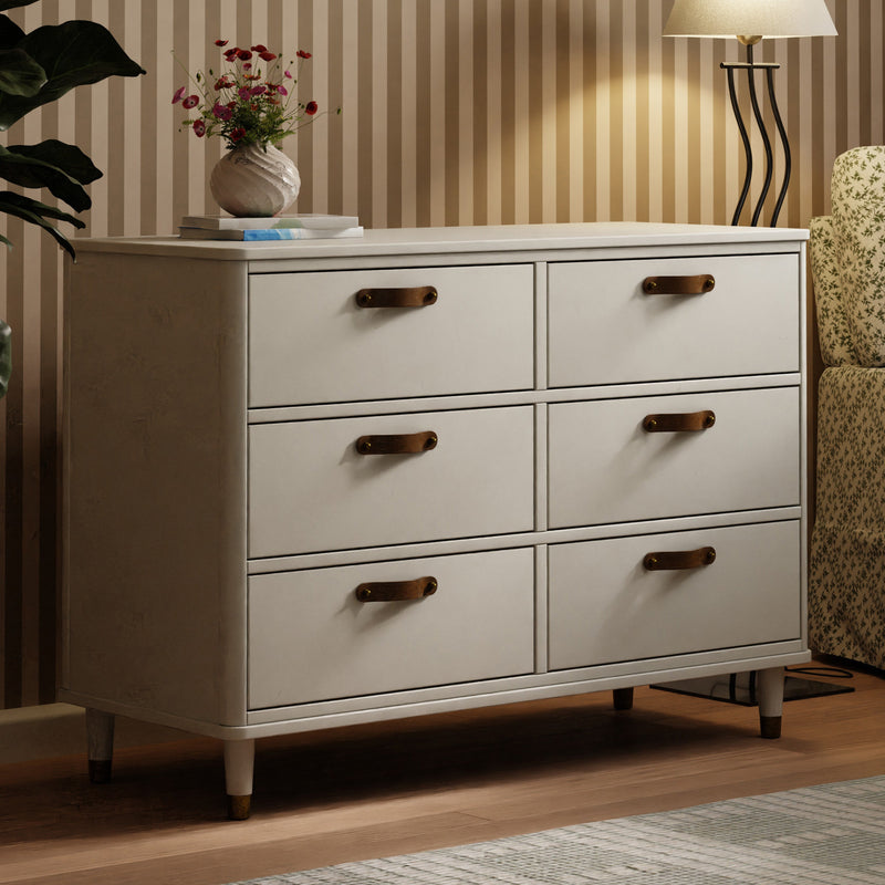 B14316RW,Tanner 6-Drawer Dresser in Warm White