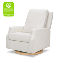 M22287FCSLB,Crewe Recliner and Swivel Glider in Fog Chatham Stripe Performance Eco-Weave w/LB