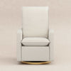 M20987WBG,Cali Pillowback Swivel Glider in Ivory Boucle w/ Gold Base