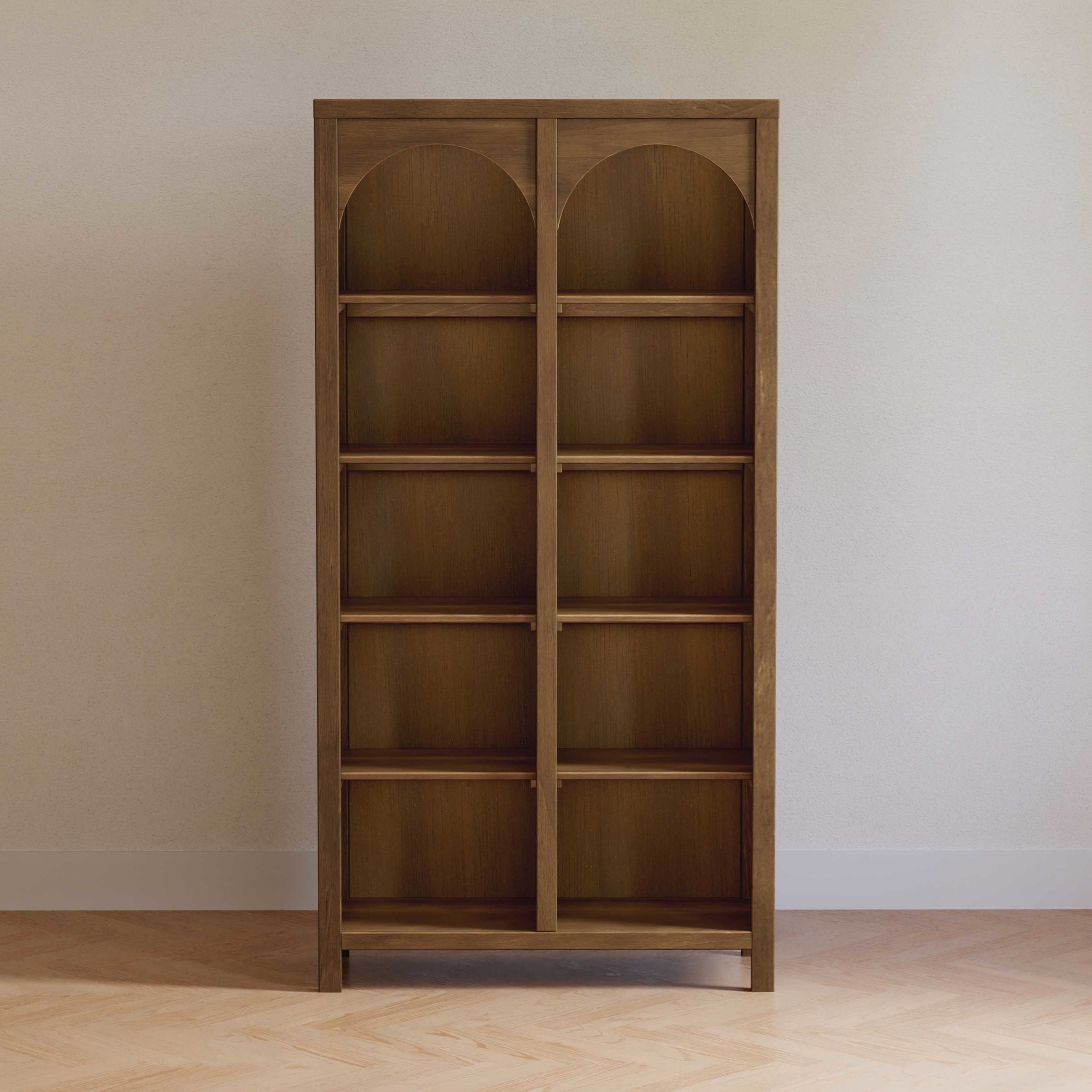 M24814NL,Eloise Bookcase  Assembled in Natural Walnut