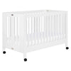 M6601W,Maki Full-Size Folding Crib w/Toddler Bed Conversion Kit in White Finish