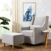 M11287PGEW,Toco Swivel Glider and Ottoman in Performance Grey Eco-Weave w/Natural Feet