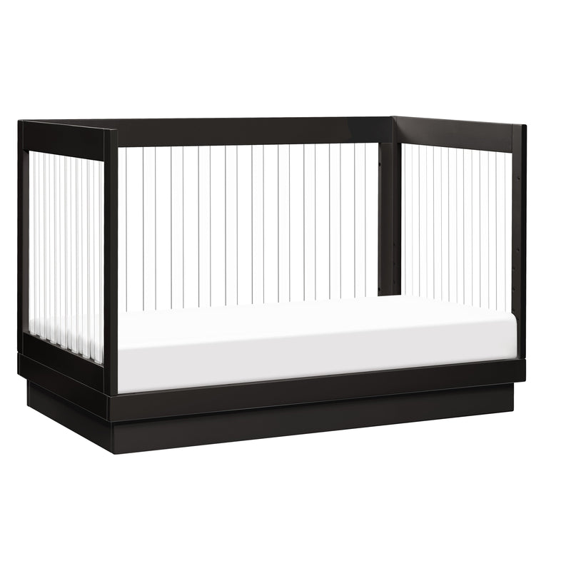 M8601KB,Harlow 3-in-1 Convertible Crib w/Toddler Bed Conversion Kit in Black/Acrylic