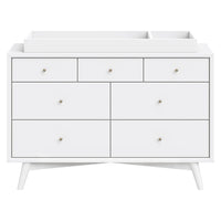 M15916W,Palma 7-Drawer Double Dresser  Assembled in White