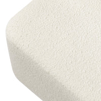 M26385WBG,Kiwi Gliding Ottoman in Ivory Boucle w/ Gold Base