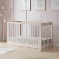 M8601KNX,Harlow 3-in-1 Convertible Crib w/Toddler Bed Conversion Kit in Washed Natural/