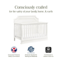 M10701RW,Emma Regency 4-in-1 Convertible Crib in Warm White