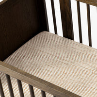 T34335AS,Nate Berkus x Babyletto Crib Sheet in Autumn Stripe