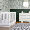 M8601KW,Harlow 3-in-1 Convertible Crib w/Toddler Bed Conversion Kit in White/Acrylic