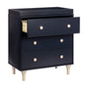 M9023VNX,Lolly 3-Drawer Changer Dresser w/Removable Changing Tray in Navy/Washed Natural