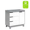 M4223GW,Hudson 3-Drawer Changer Dresser w/Removable Changing Tray in Grey/White