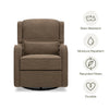 M27787PTEB,Devon Recliner and Swivel Glider in Performance Truffle Eco-Basketweave