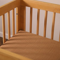 T29535BTS,Burnt Sienna Muslin Crib Sheet in GOTS Certified Organic Cotton