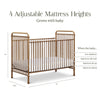M15501VG,Abigail 3-in-1 Convertible Crib in Vintage Gold