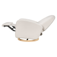 M23188PCMEWLB,Nami Glider Recliner w/ Electronic Control and USB in Performance Cream Eco-Weave w/Light wood base