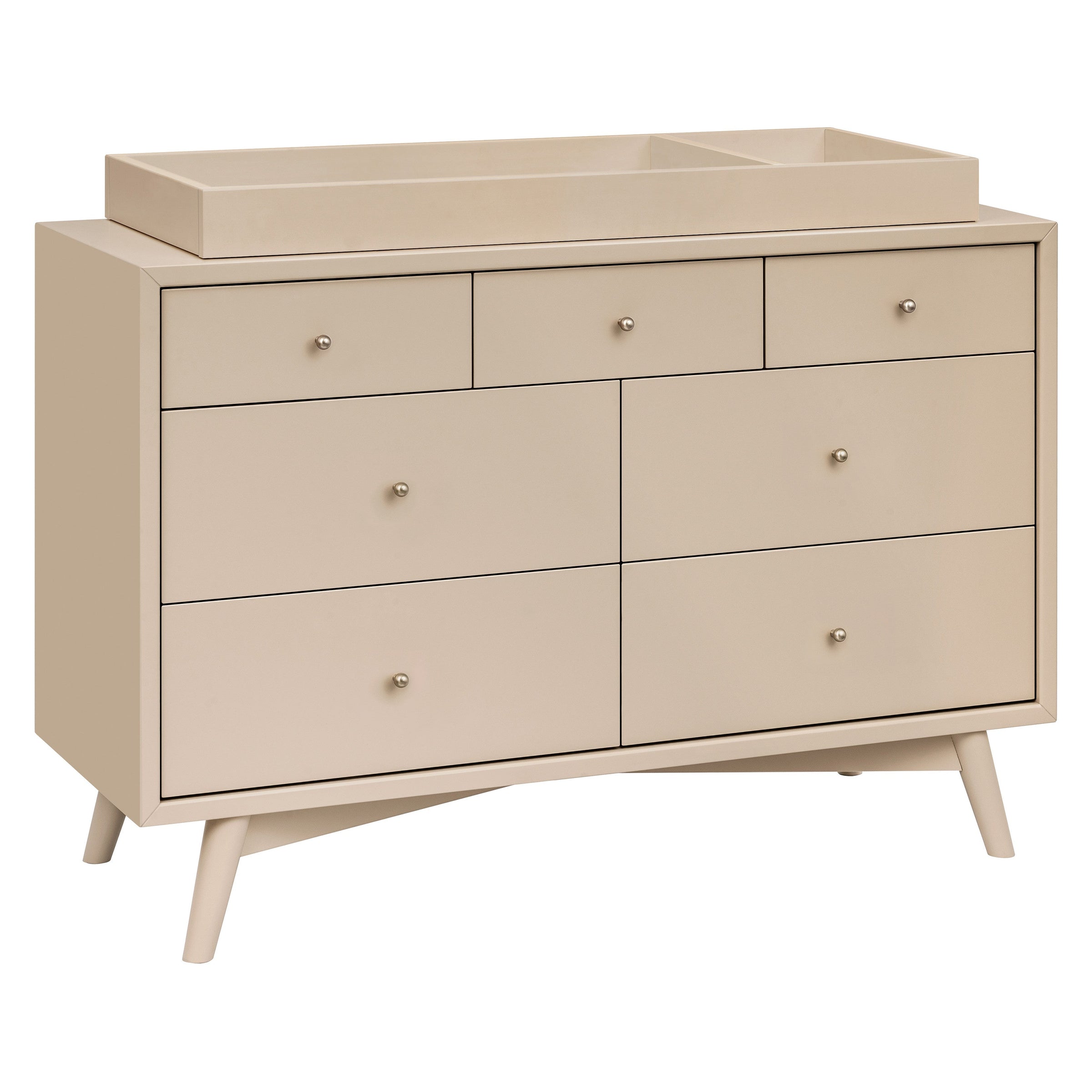 M15916TPE,Palma 7-Drawer Double Dresser  Assembled in Taupe