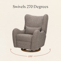 M34288ESWTB,Nate Berkus x Babyletto Westham Power Recliner in Performance Earth Slub Weave w/Toffee Base